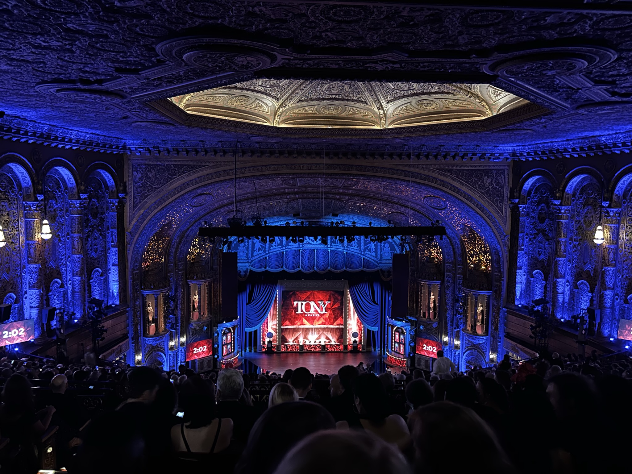 An image of the United Palace theater from the 2023 Tony Awards